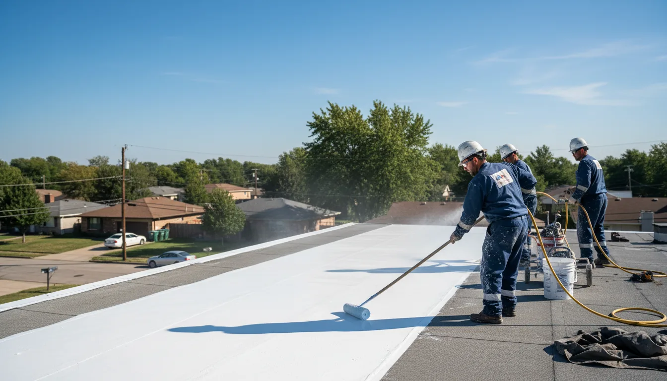 Commercial roof coating in Dumont, IA near me